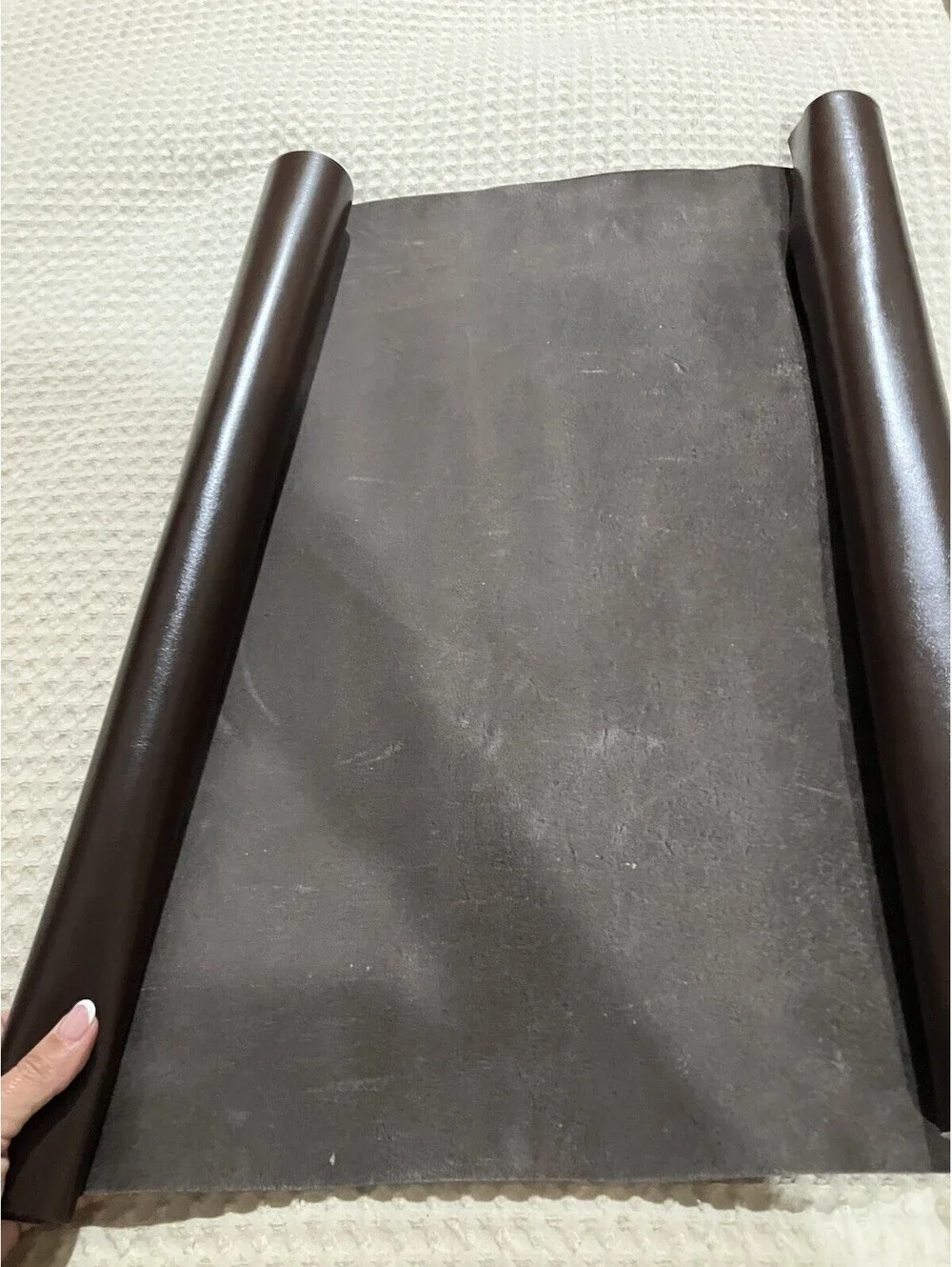 Almost 4lbs Of Bulk Scrap Leather Trimmings, Cowhide Remnants, Premium Leather